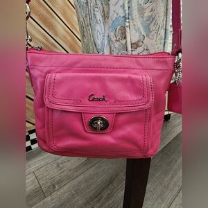 Coach Pink Leather Crossbody Bag